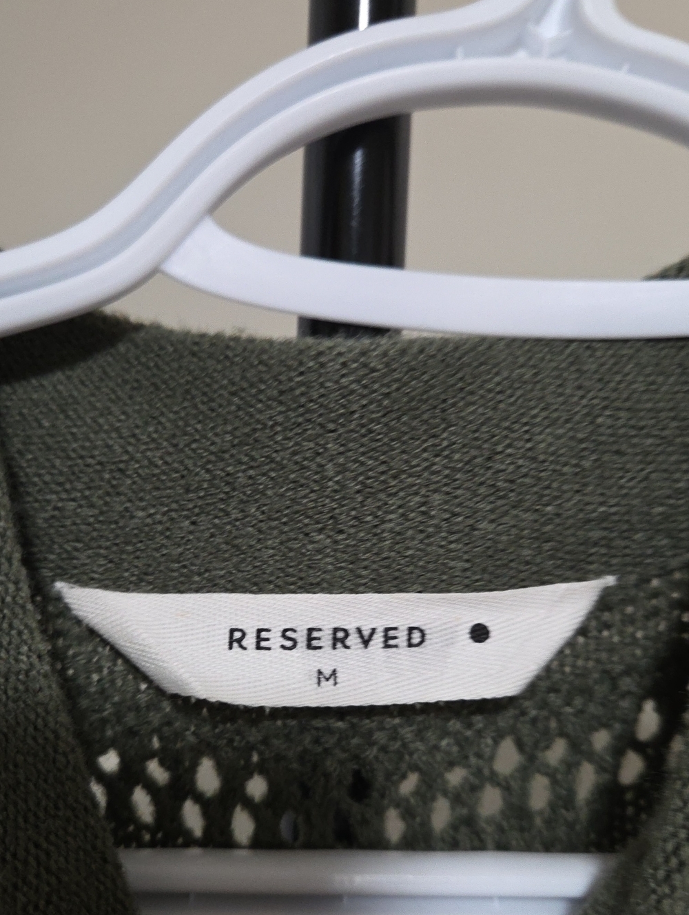 Reserved Olive Knit Button-Front Cardigan - Picture 2 of 7
